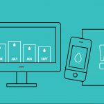 Illustration of a computer and phone highlighting water alerts