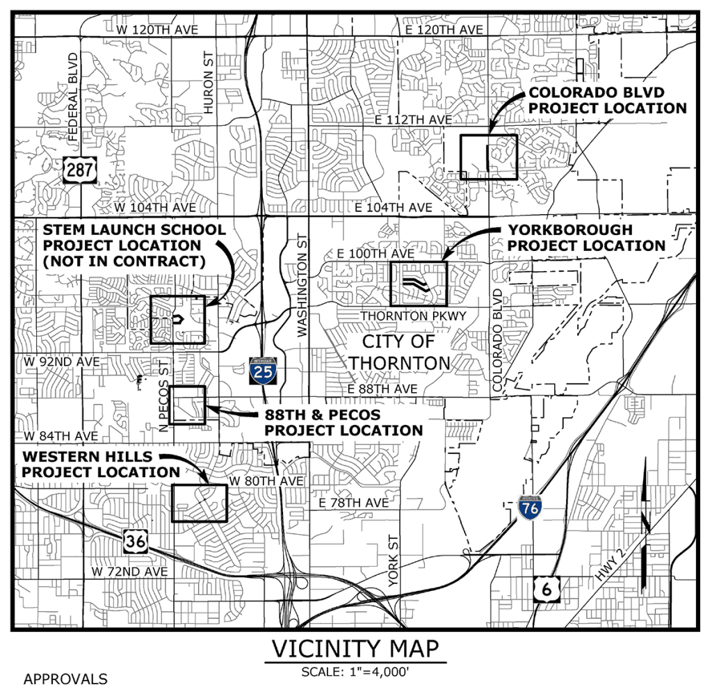 Map of Thornton water treatment facilities