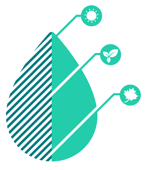 track-your-use-header-graphic Raindrop graphic with sun, spring leaf, and fall leaf icons on it