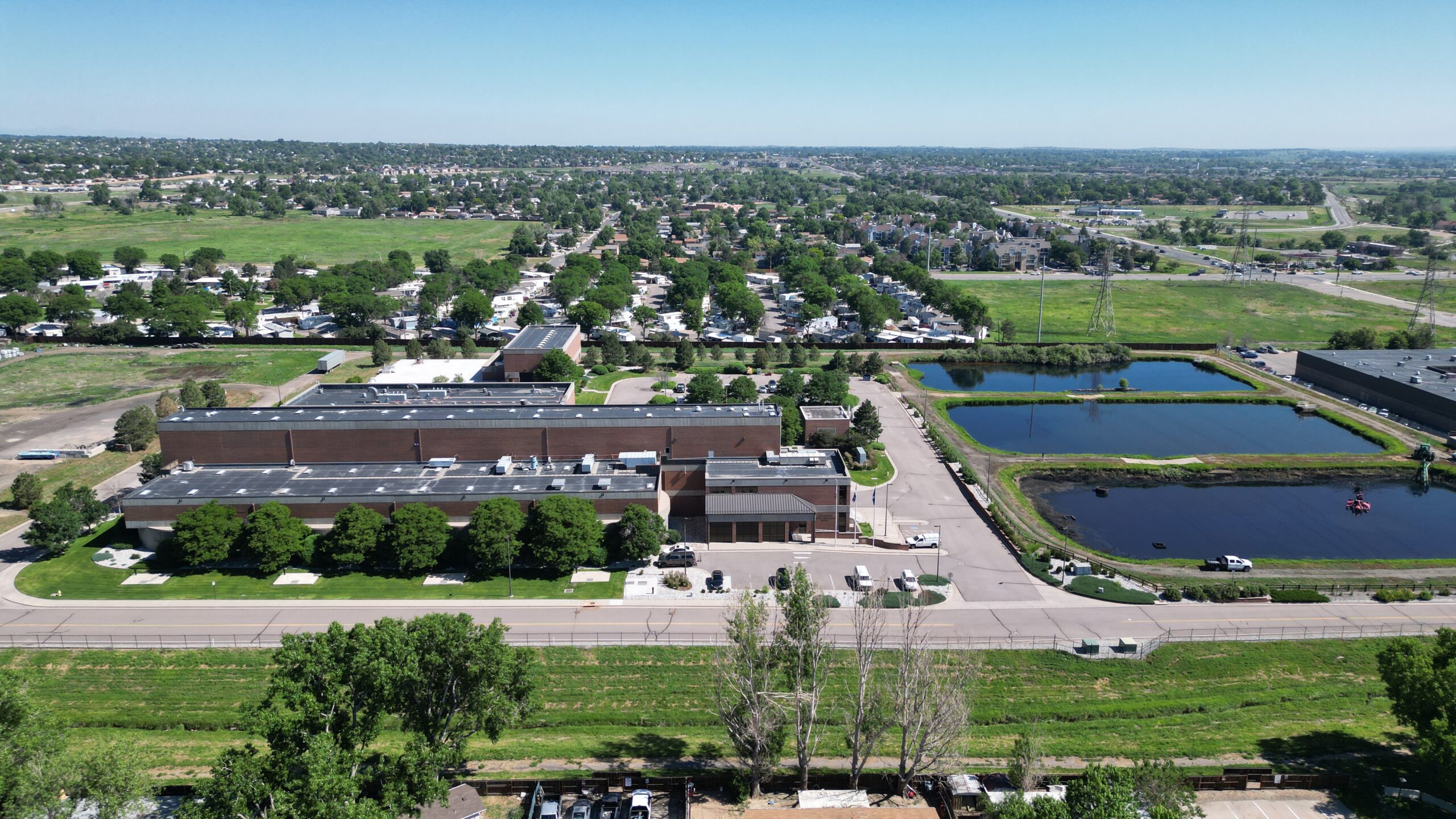 default Aerial view of the Wes Brown Treatment Plant looking north.